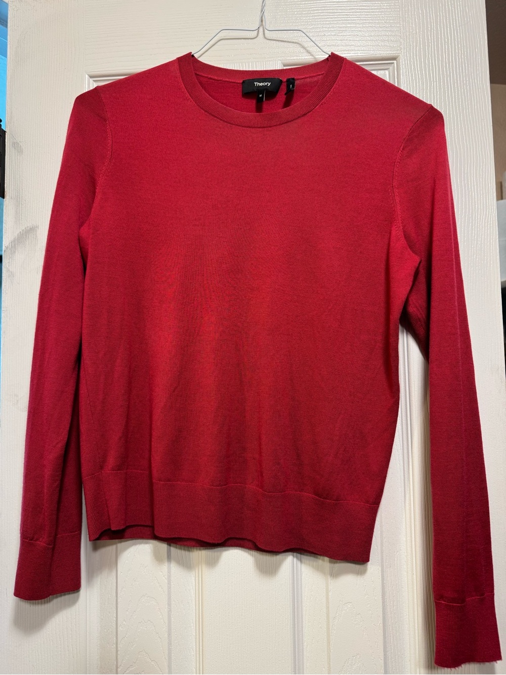 THEORY 100% Wool Sweater | Red | Size Medium